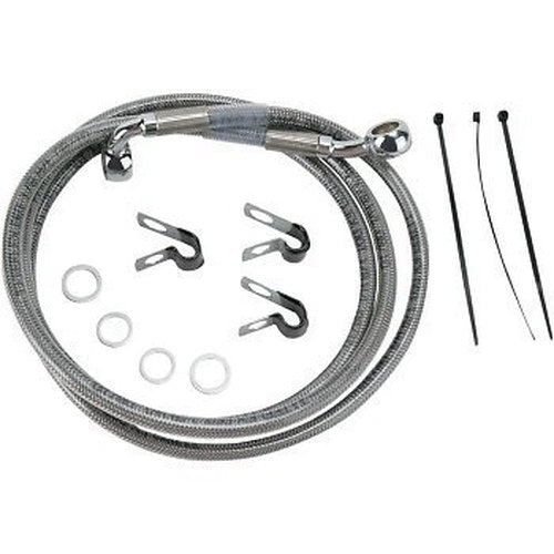 Drag Specialties 1741-2653 Extended Length +10" Stainless Steel Brake Line Kit
