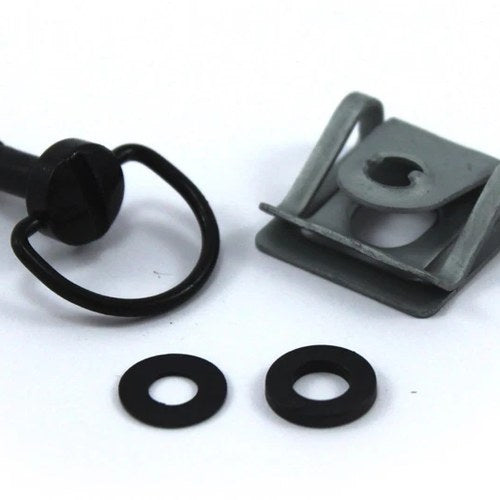 1x Genuine Black 19mm Dzus Fastener D Ring + Clips + Washers Fairing Yamaha Bolt