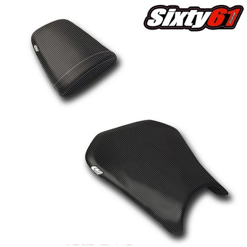 Honda Cbr 600RR Seat Cover 2005-2006 Black Carbon Fiber Look Front Rear Luimoto