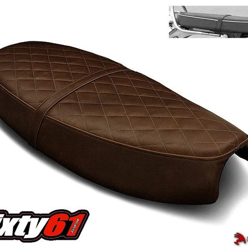 Triumph Bonneville Seat Cover 2000-2014 2015 Dark Brown Leather Look Luimoto