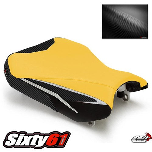 Suzuki Gsxr 750 Seat Cover 2011-2022 2023 2024 Luimoto Sport Black Yellow Rider