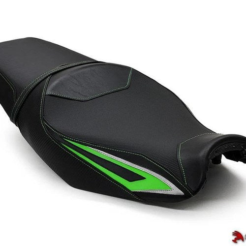 Kawasaki ZX14R Seat Cover 2012-2023 2024 2025 2026 Luimoto Black Green Front