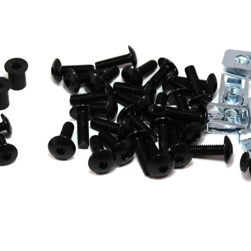 Honda CBR600 F4i Black Aluminium Fairing & Screen Bolts Clips Nuts Cbr 600F 4i
