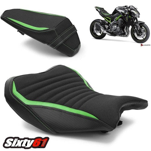 Z900 Seat Covers 2017 2018 2019 Black Green Kawasaki Luimoto Front Rear Tec-Grip