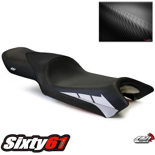 Yamaha FZ6 Seat Cover 2004-2008 2009 2010 2011 Luimoto Front Black Carbon Fiber