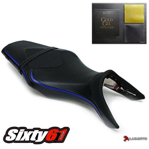Yamaha FZ09 MT09 Seat Cover with Gel 2014-2020 Luimoto Front Rear Blue Black