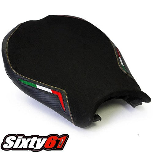 Ducati 848 1098 1198 Seat Cover Gold Stitch 2008-2011 2012 2013 Luimoto Suede