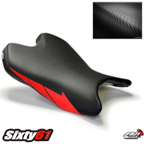 Yamaha R6 Seat Cover 2008-2011 2012 2013 2014 2015 2016 Luimoto Red Sport Black