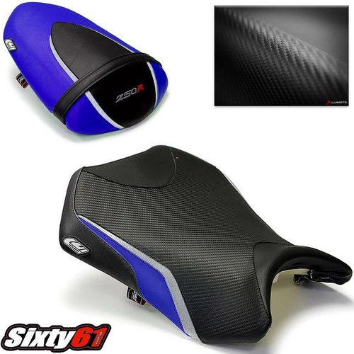 Kawasaki Ninja 250R Seat Covers 2008 2009 2010 2011 2012 Luimoto Front Rear Blue