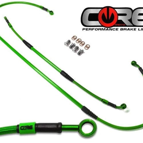 Brake Lines Suzuki Drz 400 SM 2005-2024 Supermoto Front Rear Trans Green Steel