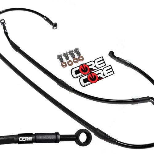 Black Brake Lines for Honda XR650R 2000-2003 2004 2005 2006 2007 Front-Rear Kit