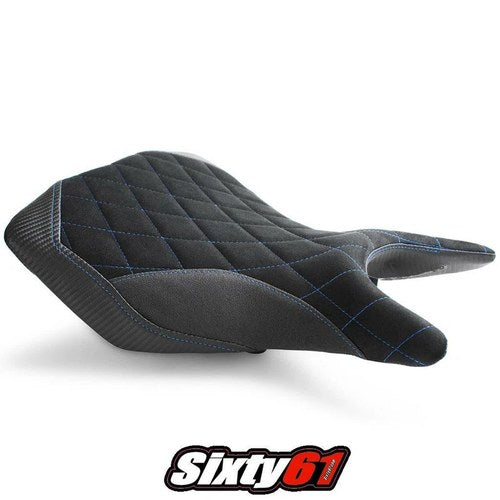 Yamaha R3 Seat Cover 2015-2020 2021 2022 2023 2024 2025 Luimoto Black Blue Suede
