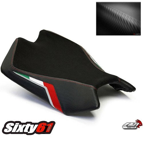 Aprilia Tuono Seat Cover 2011-2019 2020 Luimoto Black Veloce Suede Carbon Fiber
