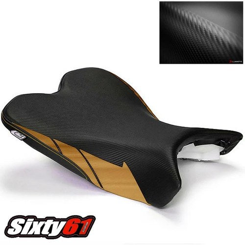 Yamaha R1 Seat Cover 2009 2010 2011 2012 2013 2014 Luimoto Gold Black Carbon