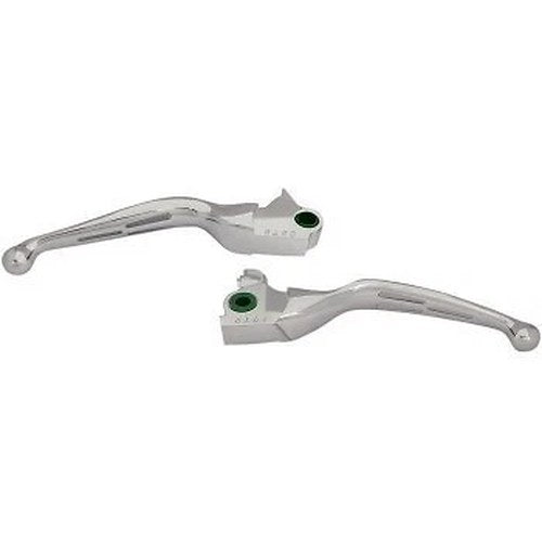 Chrome Slotted Wide Blade Brake & Clutch Levers Set for Harley Trikes 17-18