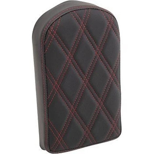 Drag Specialties Red Diamond 10" Tall Backrest Pad for Harley Square Bar