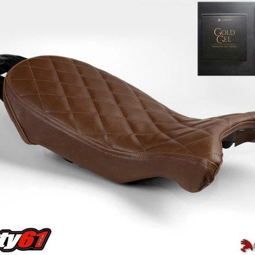 BMW R nineT Scrambler - Urban - Solo Brown Seat Cover with Gel 2016-2020 Luimoto