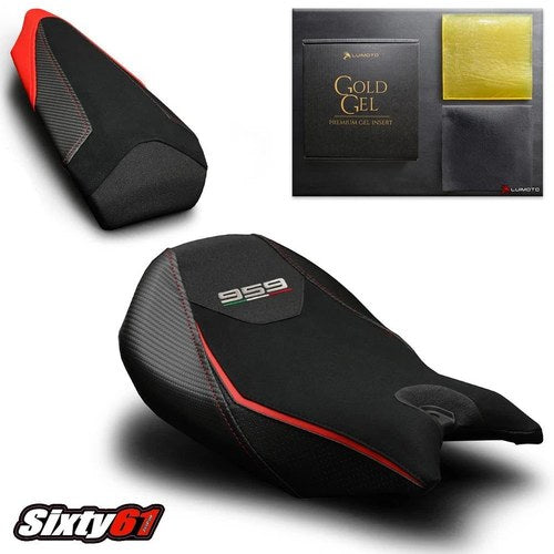 Ducati Panigale 959 Seat Covers with Gel 2016-2019 Veloce Luimoto Tec-Grip Suede