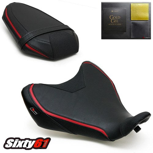 FZ07 Seat Covers with Gel 2014 2015 2016 2017 Yamaha FZ-07 Luimoto Red Black