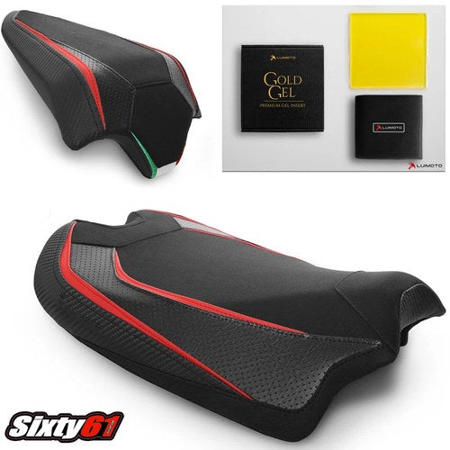 Ducati Streetfighter V4 Seat Covers with Gel 2020-2024 Luimoto Front Rear Red