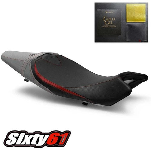 Suzuki SV650 Seat Cover with Gel 2016-2022 2023 2024 2025 Luimoto Black Gray Red