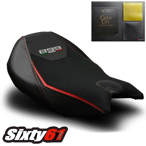 Ducati Panigale 899 Seat Cover with Gel 2013 2014 2015 Luimoto Front Black Rider