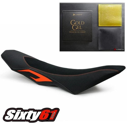 KTM Enduro R Smc-R Seat Cover with Gel Luimoto 2008-2018 Suede Carbon Black