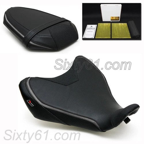 Yamaha FZ07 FZ-07 Seat Covers Gel 2014 2015 2016 2017 Luimoto Black Gray