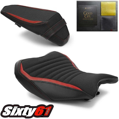 Kawasaki Z900 Seat Covers with Gel 2017 2018 2019 Luimoto Red Black Carbon