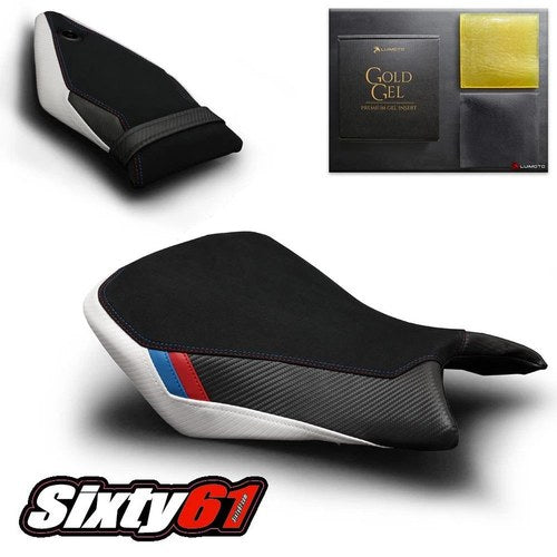 BMW S1000RR Seat Covers with Gel 2015-2018 Front Rear Luimoto Suede Motorsports