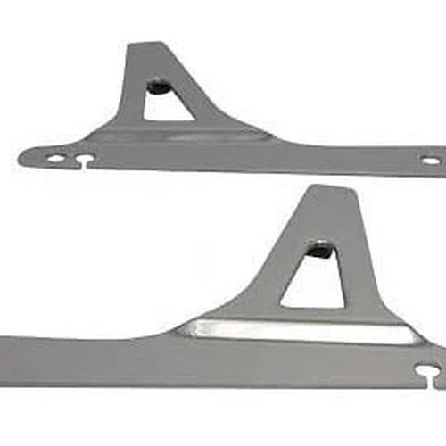Chrome Sissy Bar Side Plates for Passenger Backrest Harley Fxd Dyna 06-17