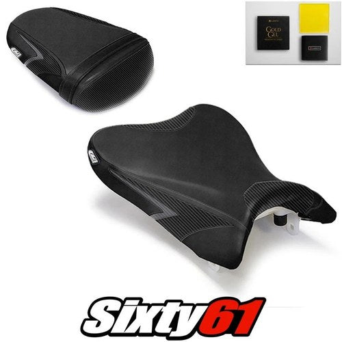 Suzuki Gsxr 600 750 Seat Covers with Gel 2008 2009 2010 Black Luimoto Carbon