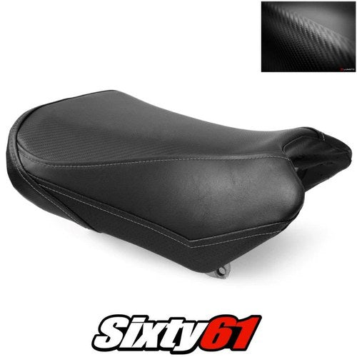Suzuki SV1000 Seat Cover 2004-2006 2007 Front Black Silver Stitch Luimoto Carbon