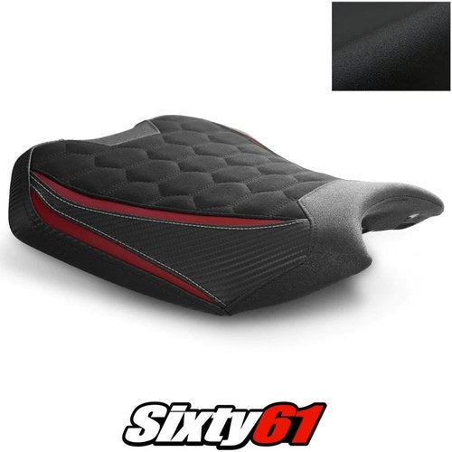 Kawasaki ZH2 Seat Cover 2020-2025 2026 Front Black Red Luimoto Tec-Grip Suede