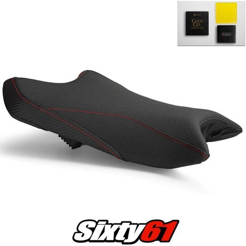 Kawasaki Ninja ZX6R Seat Cover and Gel 2019-2025 2026 Black Red Luimoto Tec-Grip