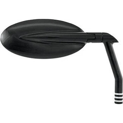 Performance Machine 0064-2029-BM Black Contrast Cut Vision Series Mirror Oval