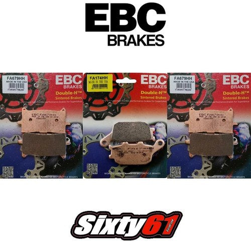 Honda Africa Twin Brake Pads 2016-2021 Ebc CRF1000 Front Rear HH Sintered 3 sets