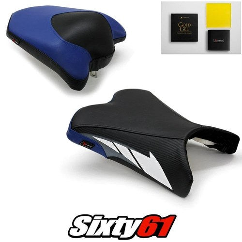 Yamaha FZ6R Seat Covers and Gel 2009-2014 2015 2016 2017 Blue Luimoto Carbon