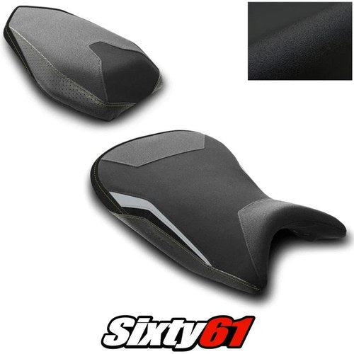 BMW S1000R Seat Covers 2021-2025 2026 Black Yellow Stitch Luimoto Tec-Grip Suede