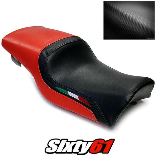 Ducati Supersport Seat Cover 1991-1995 1996 1997 1998 Front Red Luimoto Carbon