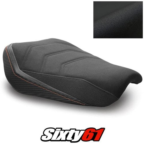 KTM 1290 Super Duke R Seat Cover 2020-2022 2023 Black Luimoto Tec-Grip Suede