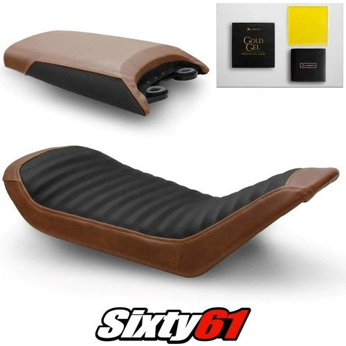 Husqvarna Svartpilen 701 Seat Covers Gel 2018-2023 Vintage Brown Luimoto Suede