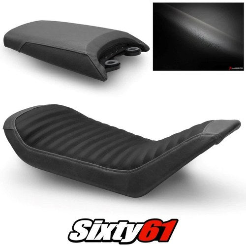 Husqvarna Svartpilen 701 Seat Covers 2018-2022 2023 Vintage Black Luimoto Suede