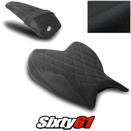 Yamaha R7 Seat Cover 2021-2023 2024 2025 Front Rear Black Luimoto Tec-Grip Suede
