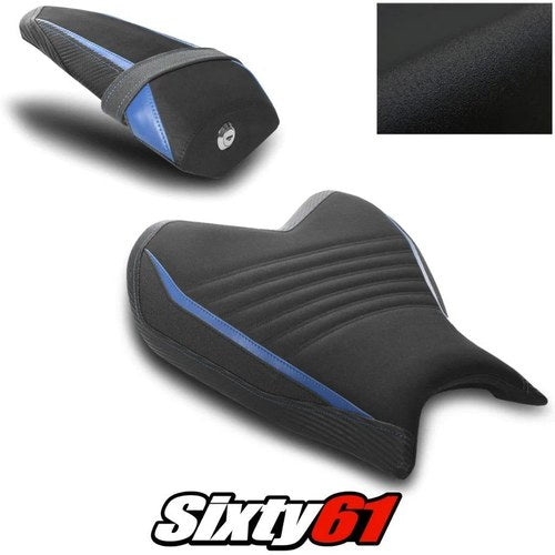 Yamaha R7 Seat Cover 2021-2024 2025 Front Rear Black Blue Luimoto Tec-Grip Suede