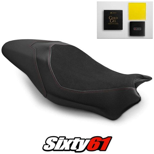 Ducati Monster 821 1200 Seat Cover and Gel 2017-2020 2021 Black Luimoto Suede