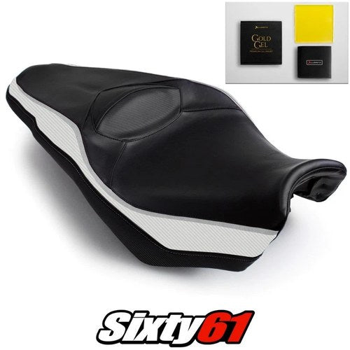 Honda Vfr 1200F Seat Cover and Gel 2010-2014 2015 White Black Luimoto Carbon