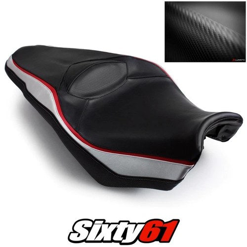 Honda Vfr 1200F Seat Cover 2010-2012 2013 2014 2015 Red Silver Luimoto Carbon