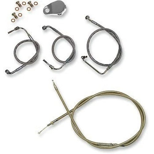 LA Choppers LA-8010KT-16 Standard Stainless Braided Handlebar Cable Line Kit