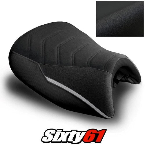 BMW K1600GT Seat Cover 2010-2024 2025 2026 Black Silver Luimoto Tec-Grip Suede